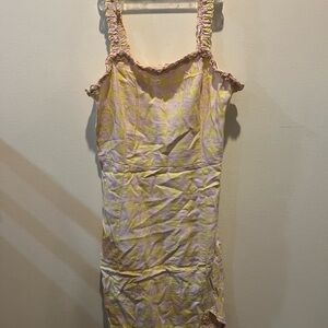Urban Outfitters Yellow Pink Casual Dress